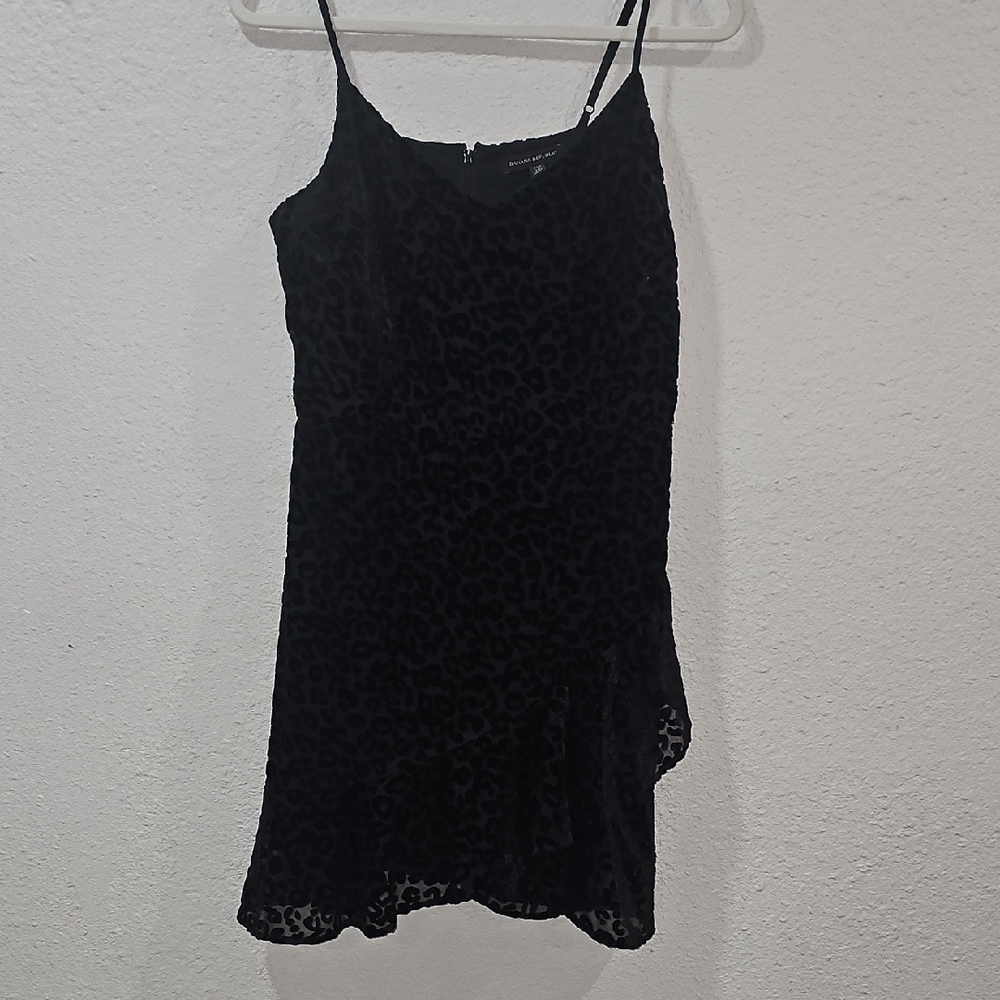 Banana Republic Black Animal Print Dress